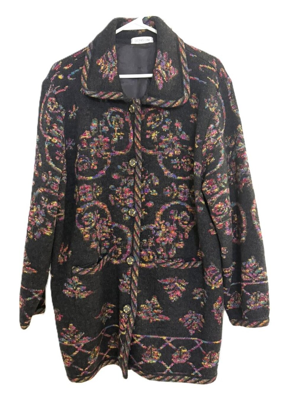 Blair Vintage Floral Tapestry Style Button-Up Cardigan Jacket Size 2X